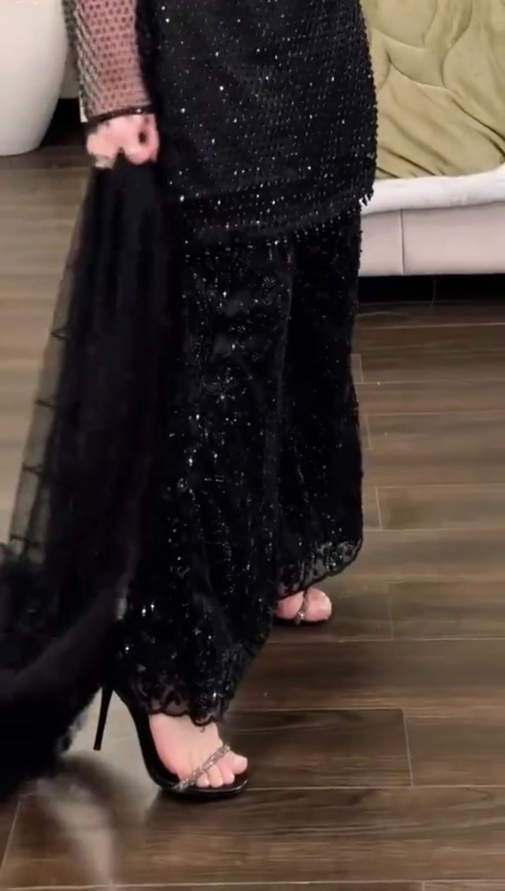 Luxury Black Eid Outfit 3 Piece