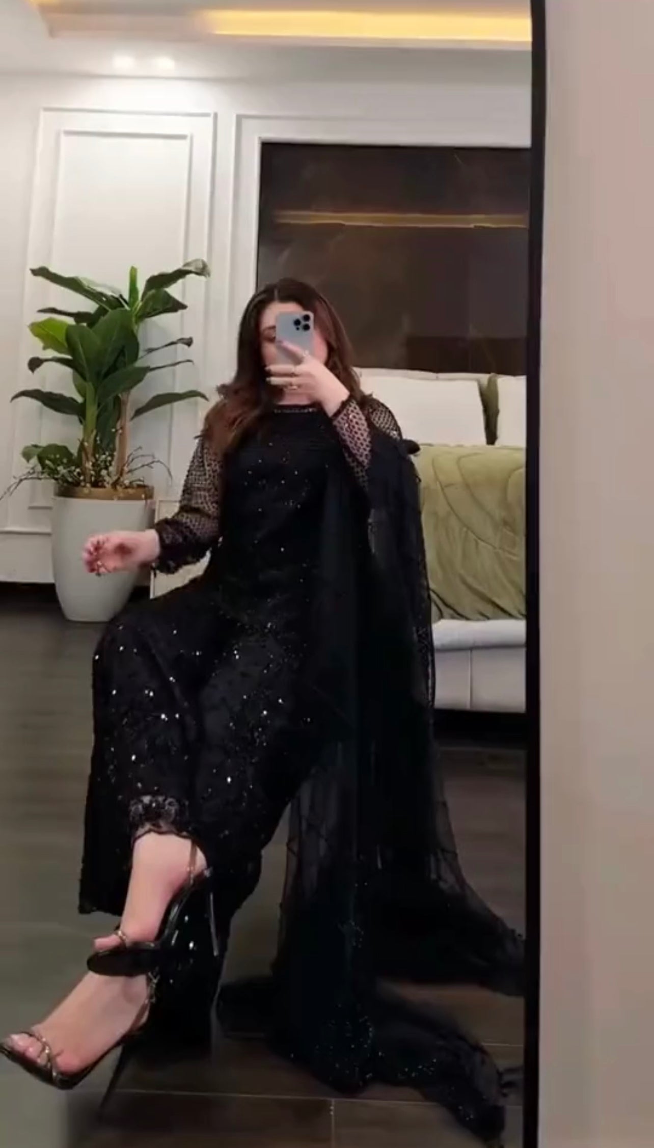 Luxury Black Eid Outfit 3 Piece