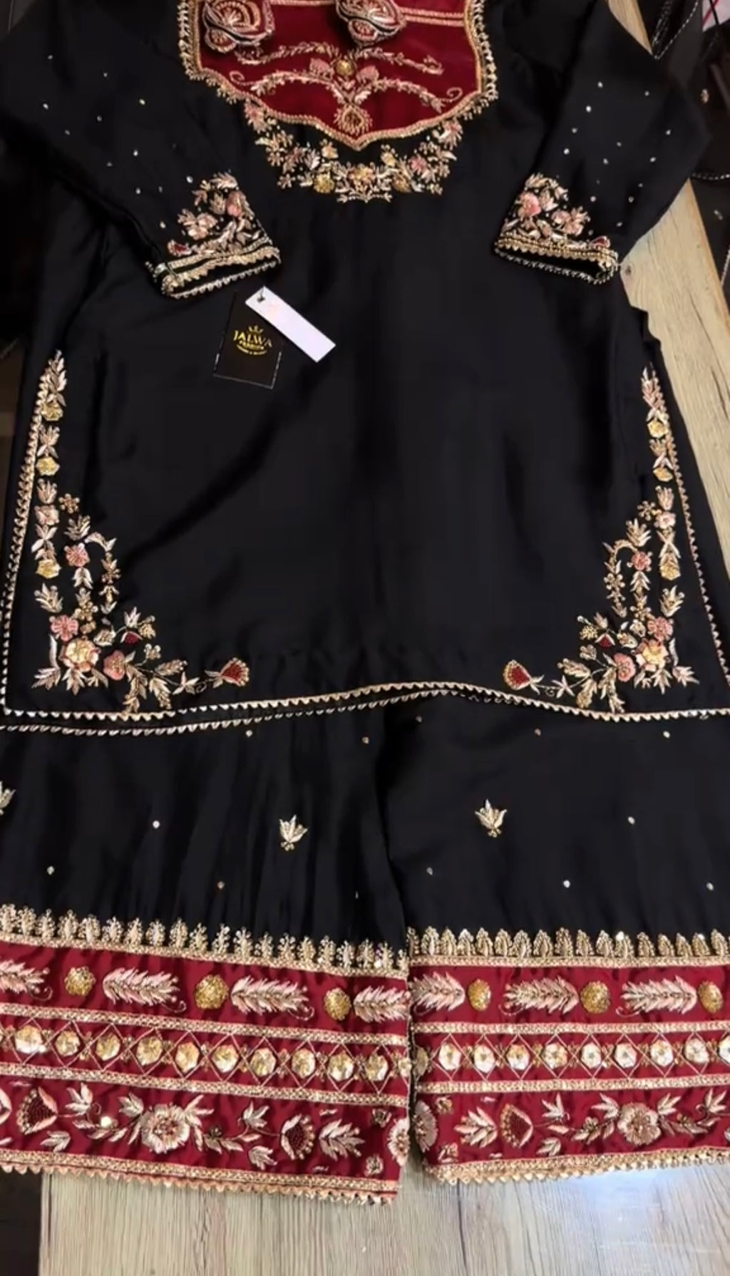 Saya 3 Piece Embroidered Dress
