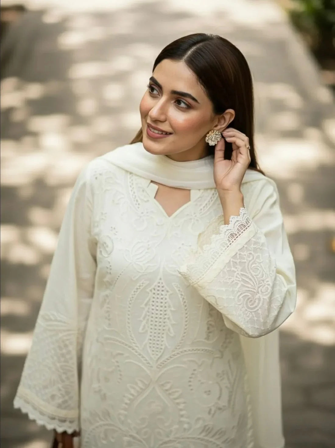 Saya 3 Piece Embroidered Dress