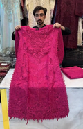Saya Red Embroidered 3Pcs Dress
