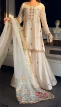 Floral Embroidered 3 Piece Dress
