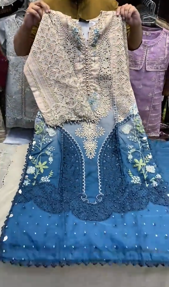 Embroidered 3Pcs Stitched Dress