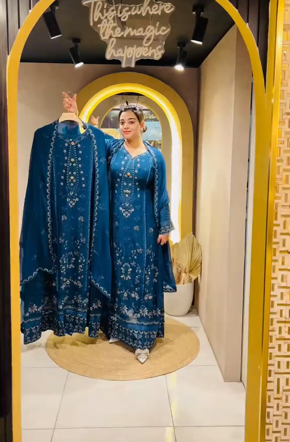 Embroidered 3 Piece Stitched Dress
